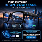 NOVA AI Smart Glasses — Glasses with 4K Camera, AI Translation & Bluetooth